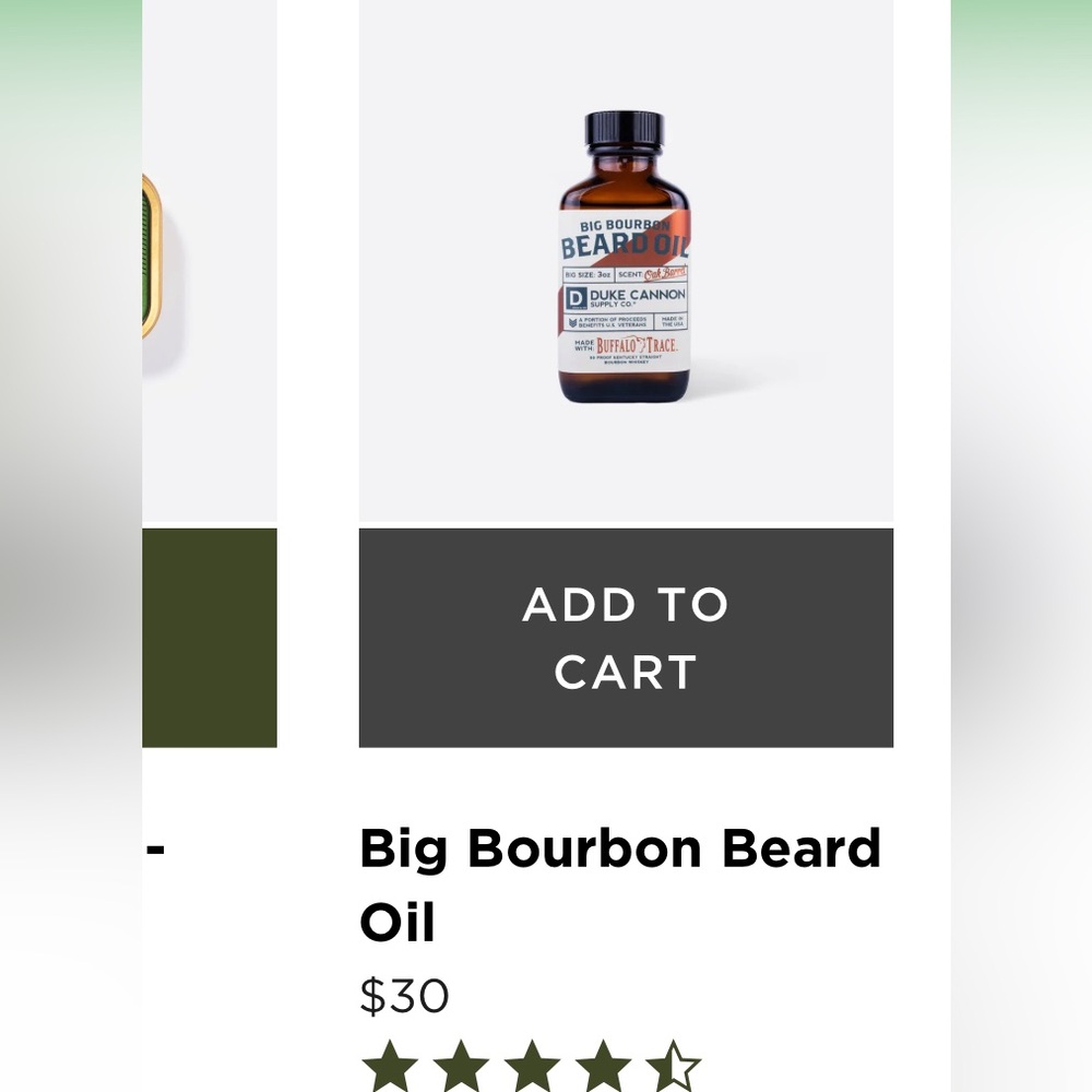 🧔🏻‍♂️🧔‍♂️🧔🏾‍♂️ NEW LISTING! NWOT! DUKE CANON Big Bourbon Beard Oil 3 oz - Picture 5 of 5